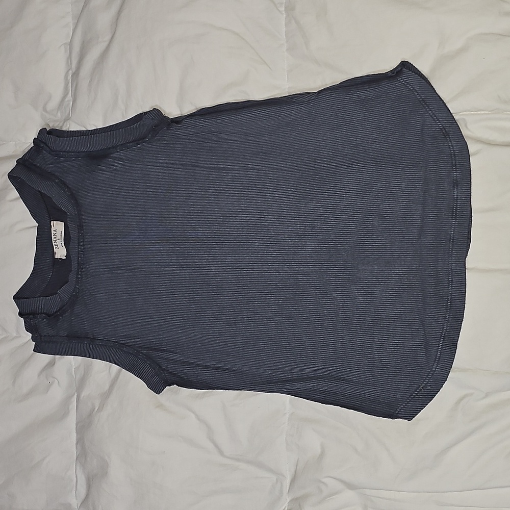 Zenana Womens Sz Small Ribbed Tank Top. Gray&black Mineral Washed.